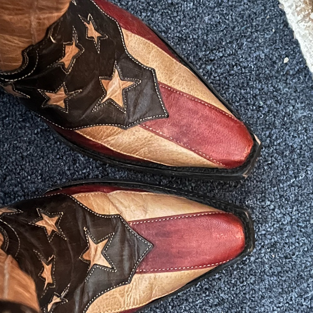 Vintage Old Gringo San Marcos Ladies Patriotic Boots
